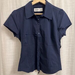 NWT Hollister Navy Button Down Shirt